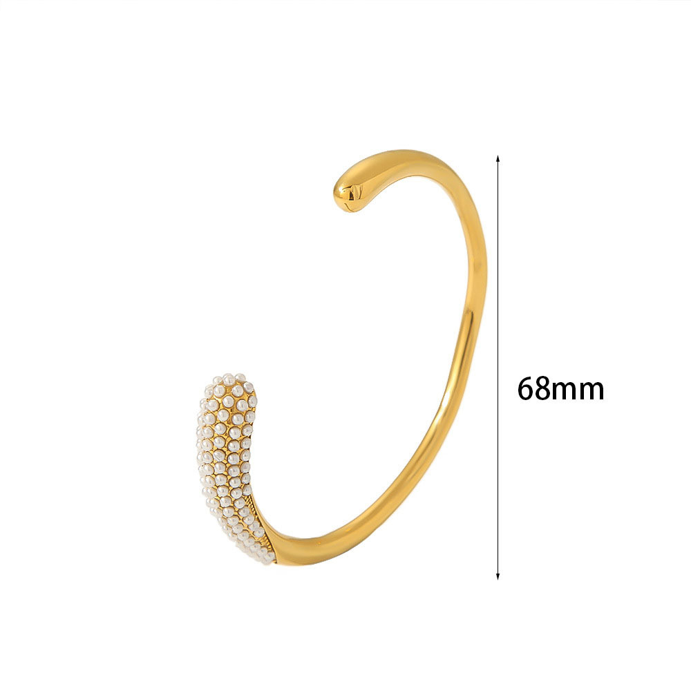 Chic Polished Open Bangle Collection in Stainless Steel