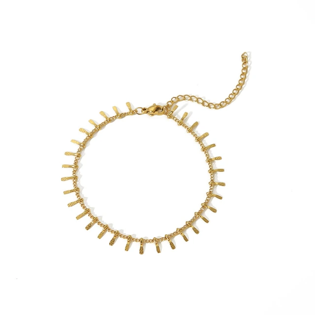 Stainless Steel Gold Plated Bohemia Tassel Bracelet