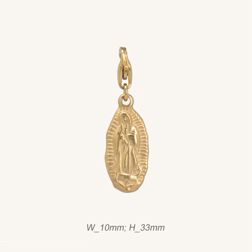 Exquisite Virgin Mary Pendant Gold Plated Stainless Steel