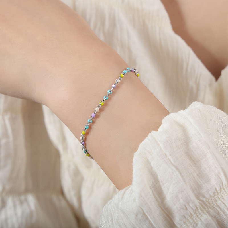 Personalized Dopamine Color Enamel 316L Stainless Steel Bracelet