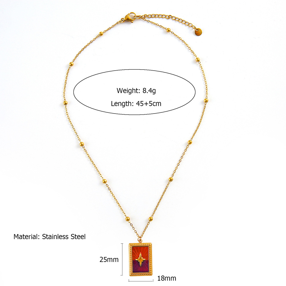 Ethnic wave pendant ruby mixed with seed beads necklace