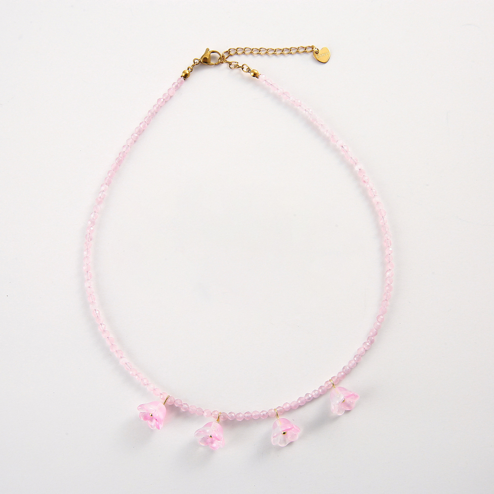 Ethnic wave pendant ruby mixed with seed beads necklace