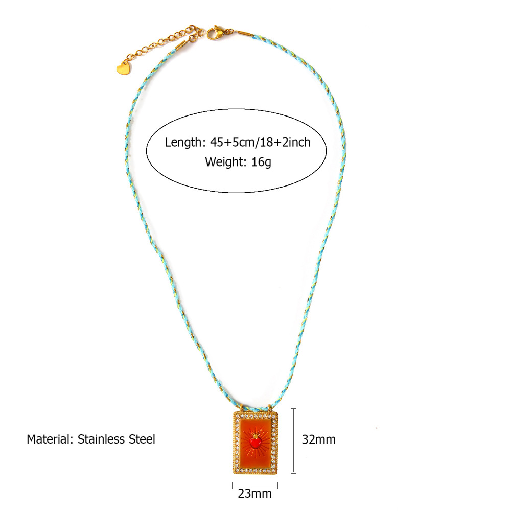 Ethnic wave pendant ruby mixed with seed beads necklace