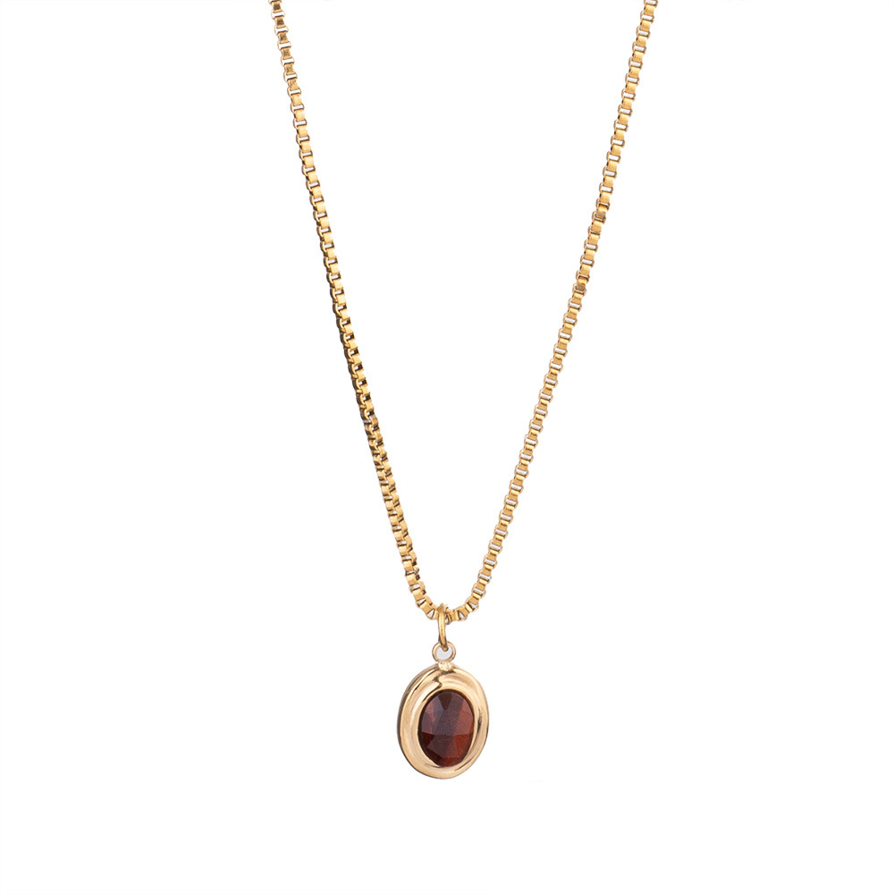 Ethnic wave pendant ruby mixed with seed beads necklace