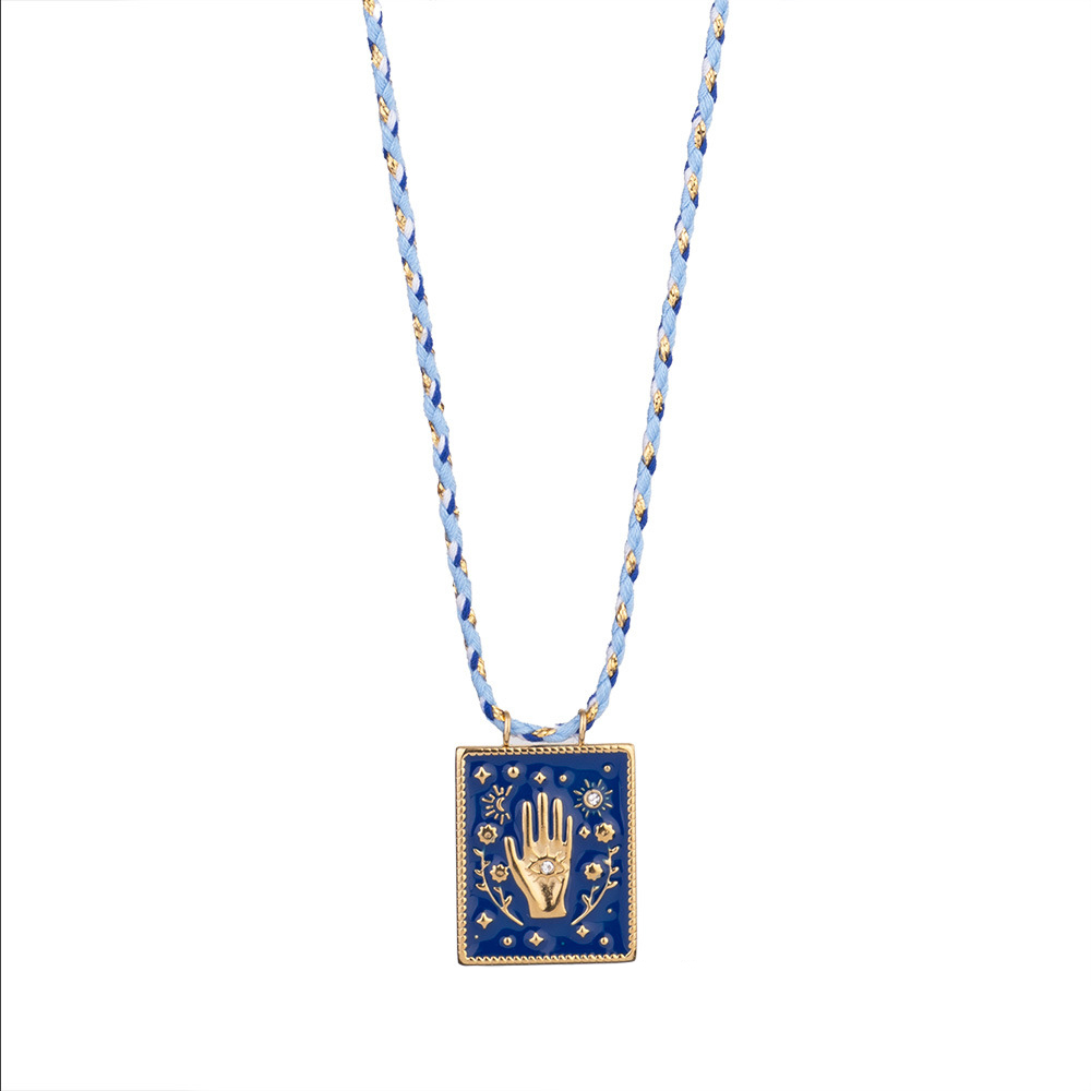 French Heart Pearl Pendant Necklace Stainless Steel in 18K Gold