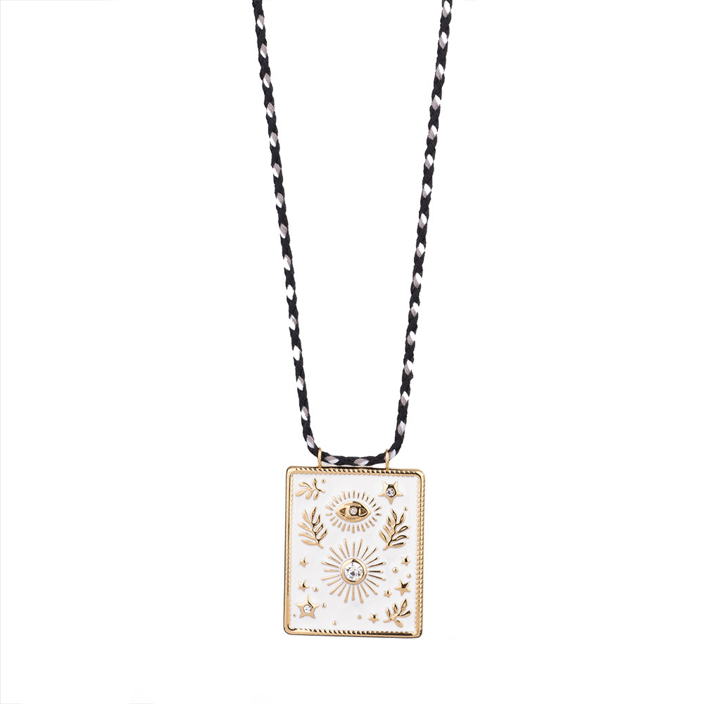 French Heart Pearl Pendant Necklace Stainless Steel in 18K Gold