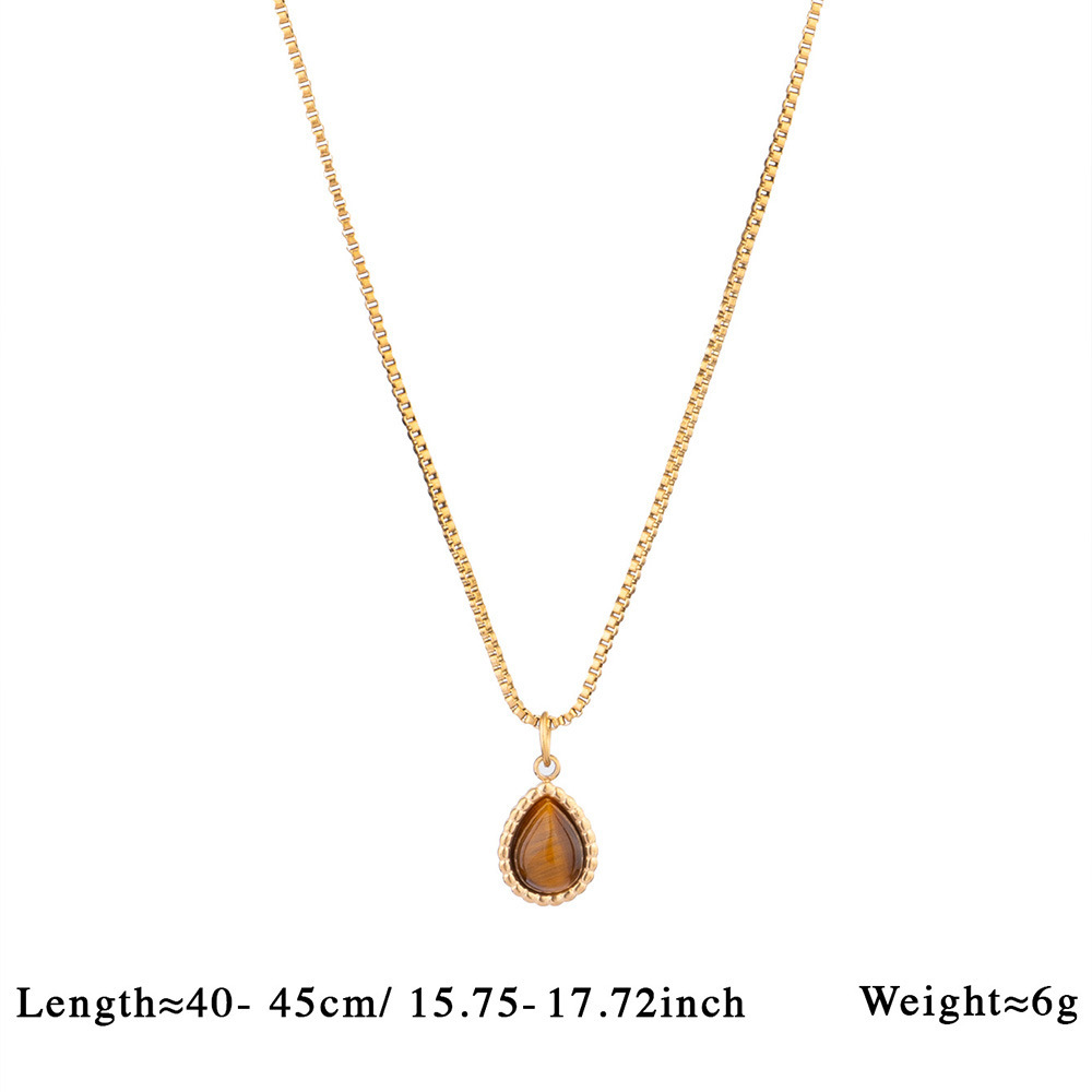 French Heart Pearl Pendant Necklace Stainless Steel in 18K Gold