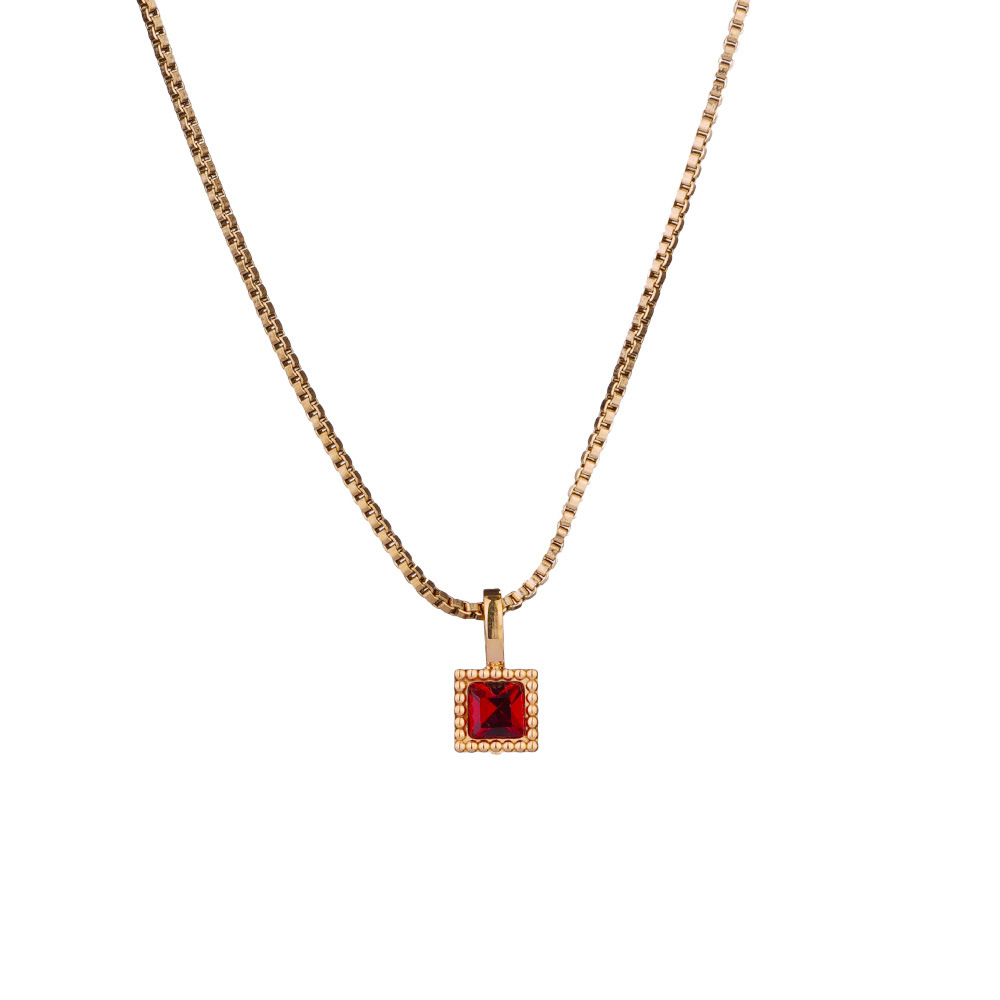 French Heart Pearl Pendant Necklace Stainless Steel in 18K Gold