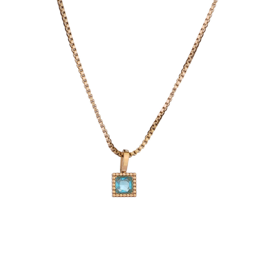 French Heart Pearl Pendant Necklace Stainless Steel in 18K Gold