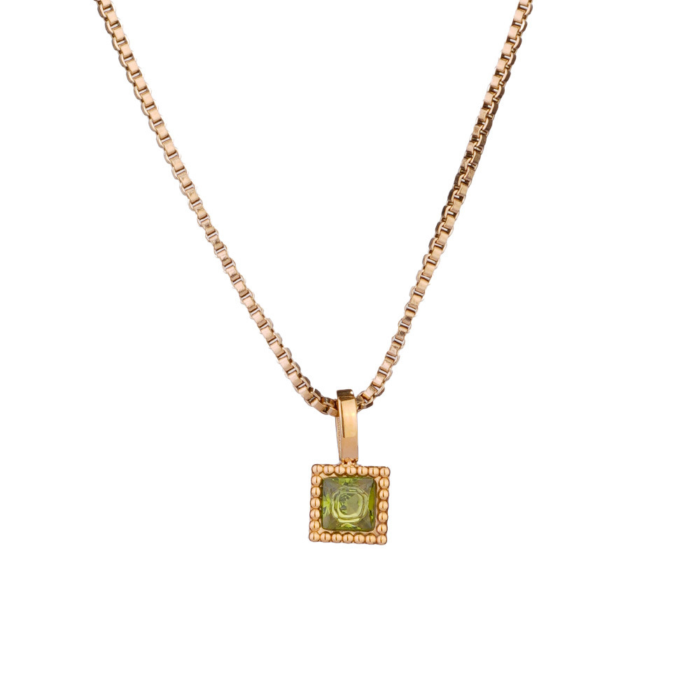 French Heart Pearl Pendant Necklace Stainless Steel in 18K Gold