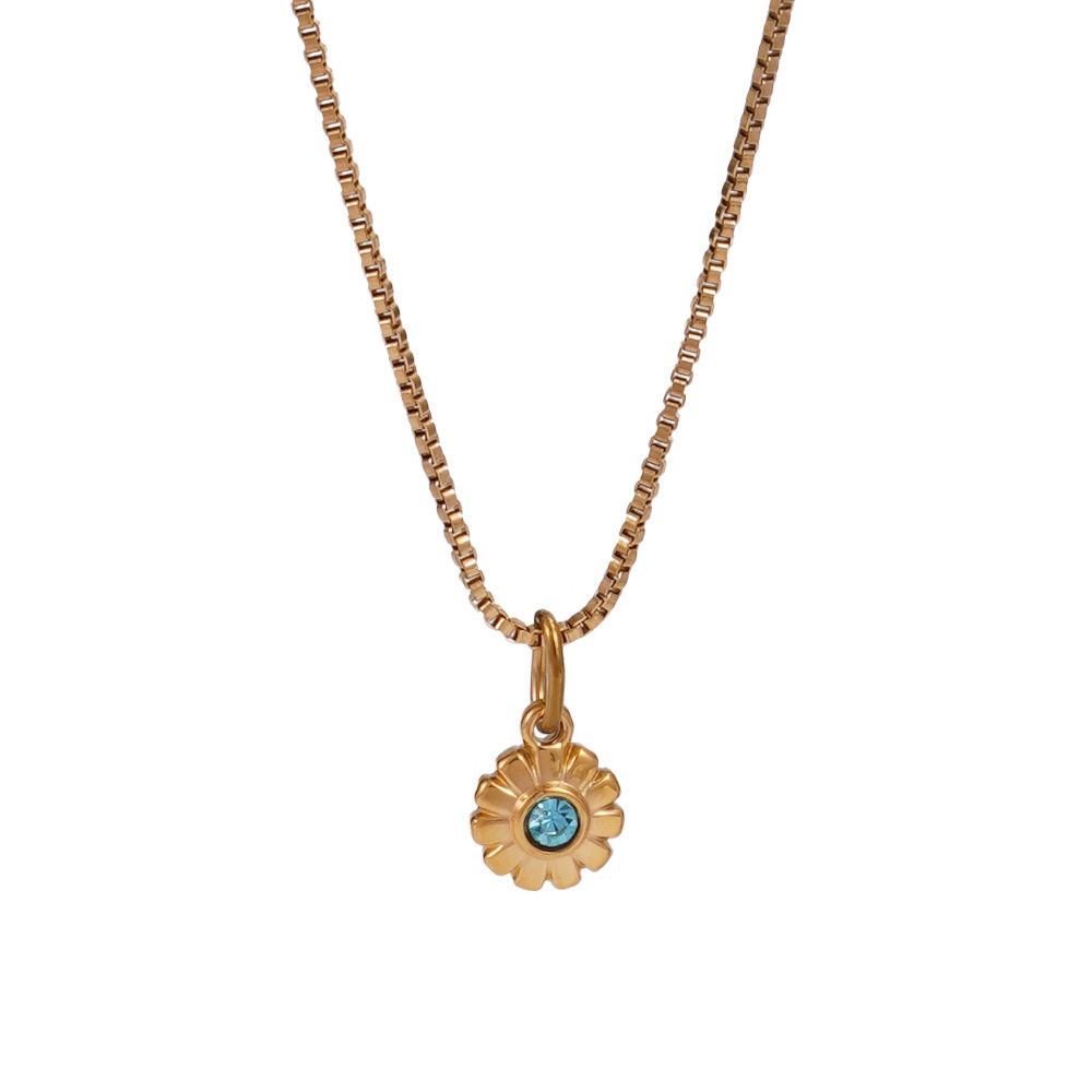 French Heart Pearl Pendant Necklace Stainless Steel in 18K Gold