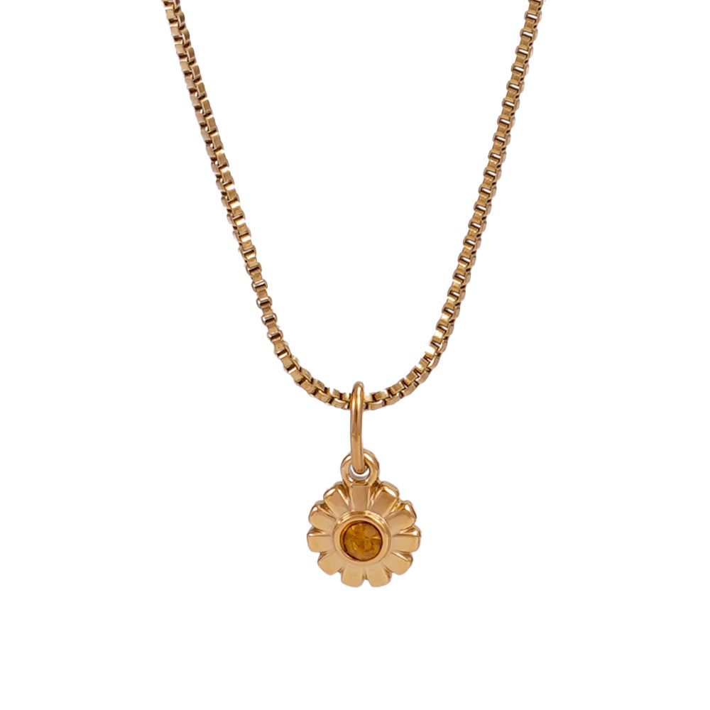 French Heart Pearl Pendant Necklace Stainless Steel in 18K Gold