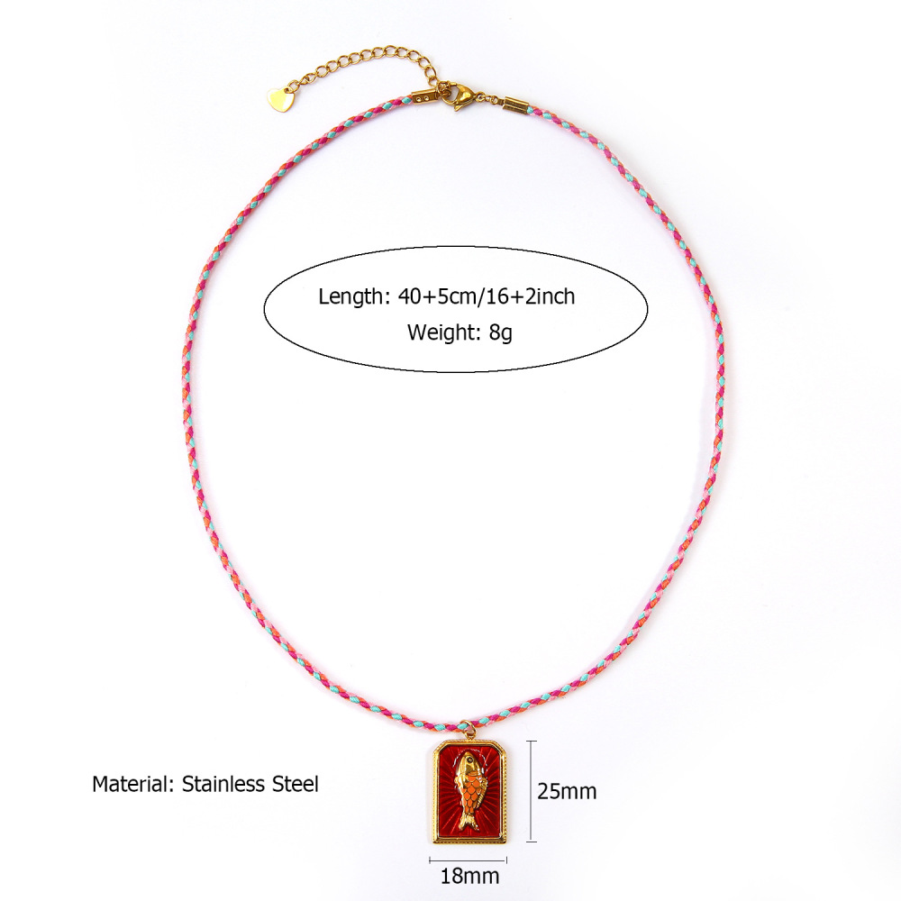 French Heart Pearl Pendant Necklace Stainless Steel in 18K Gold