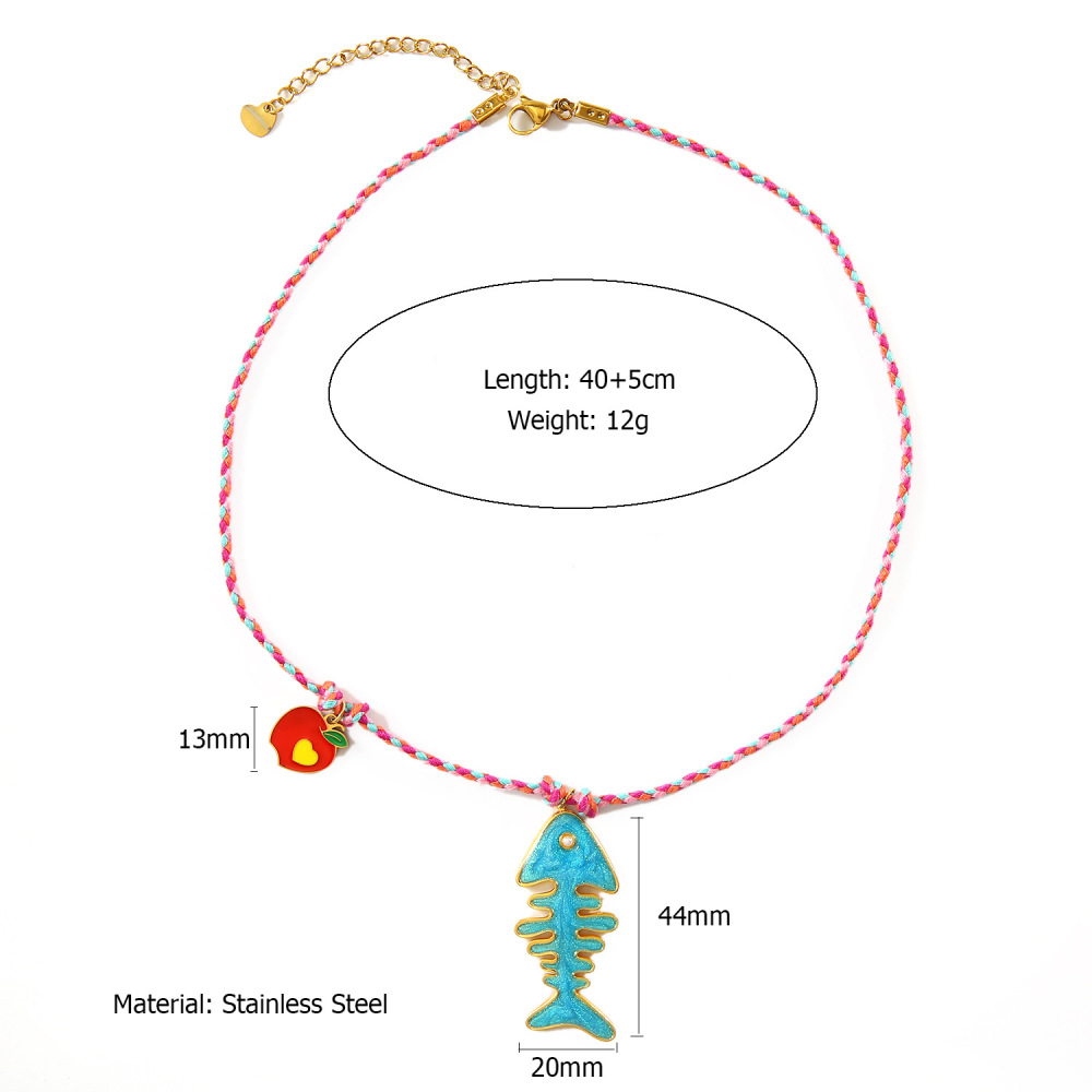 French Heart Pearl Pendant Necklace Stainless Steel in 18K Gold