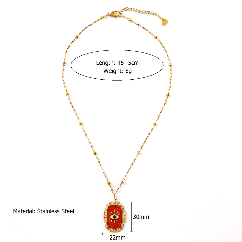French Heart Pearl Pendant Necklace Stainless Steel in 18K Gold