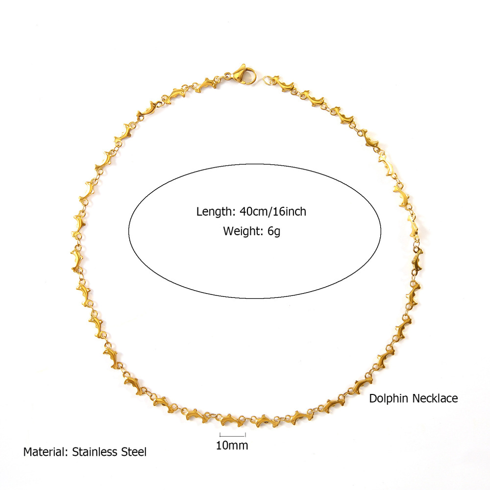 French Heart Pearl Pendant Necklace Stainless Steel in 18K Gold