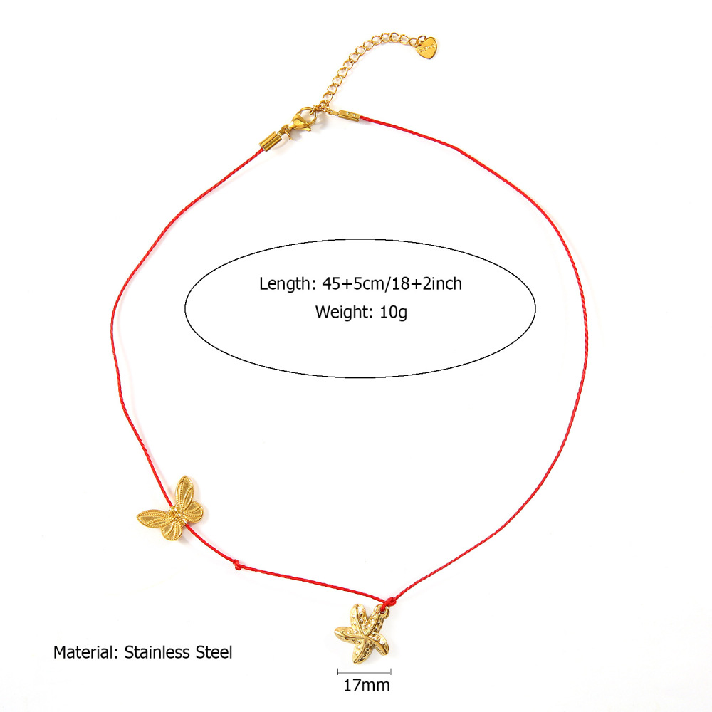 French Heart Pearl Pendant Necklace Stainless Steel in 18K Gold