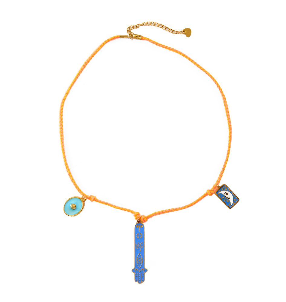 Hypoallergenic 18k Western Cowboy with Interesting Charm Necklace