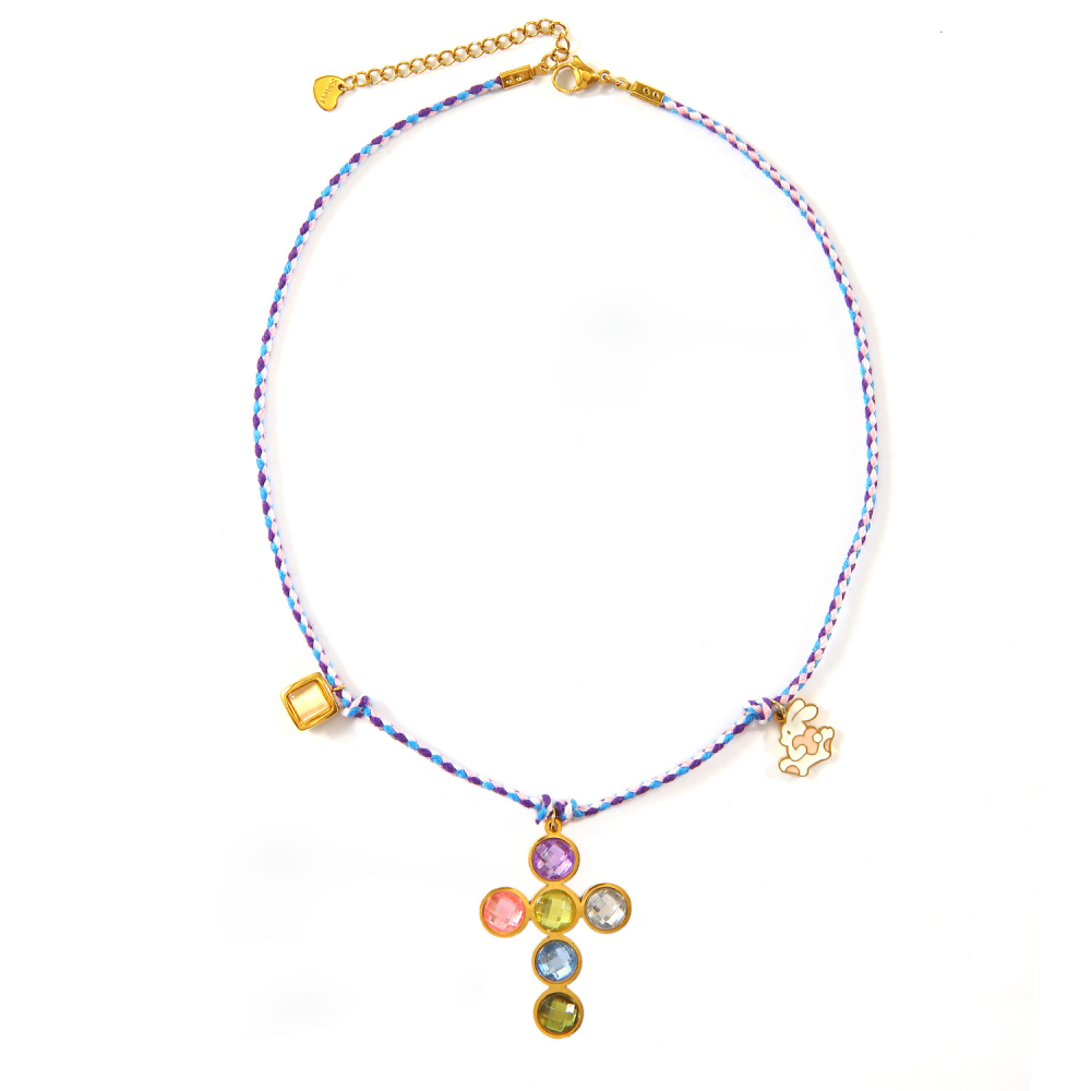Hypoallergenic 18k Western Cowboy with Interesting Charm Necklace