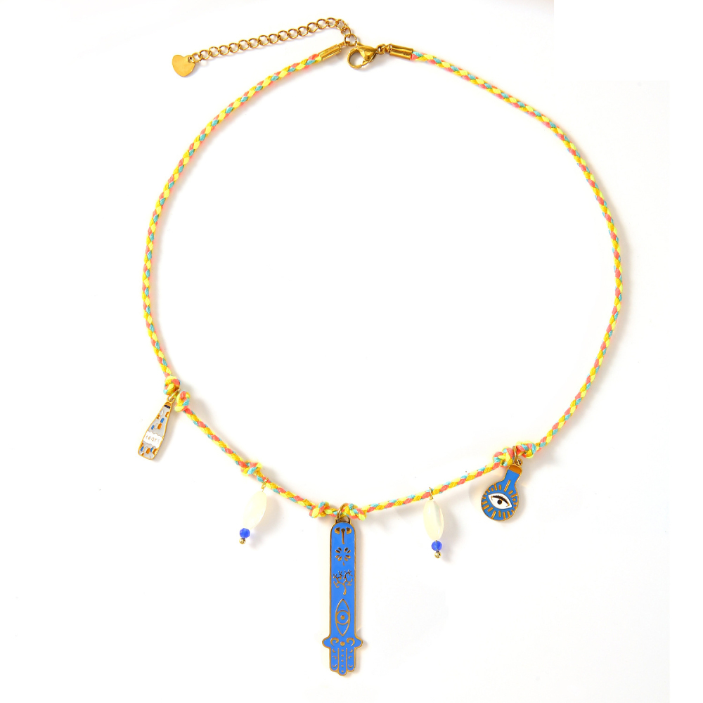 Hypoallergenic 18k Western Cowboy with Interesting Charm Necklace