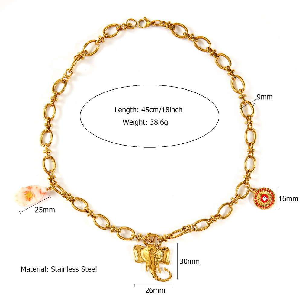 Hypoallergenic 18k Western Cowboy with Interesting Charm Necklace