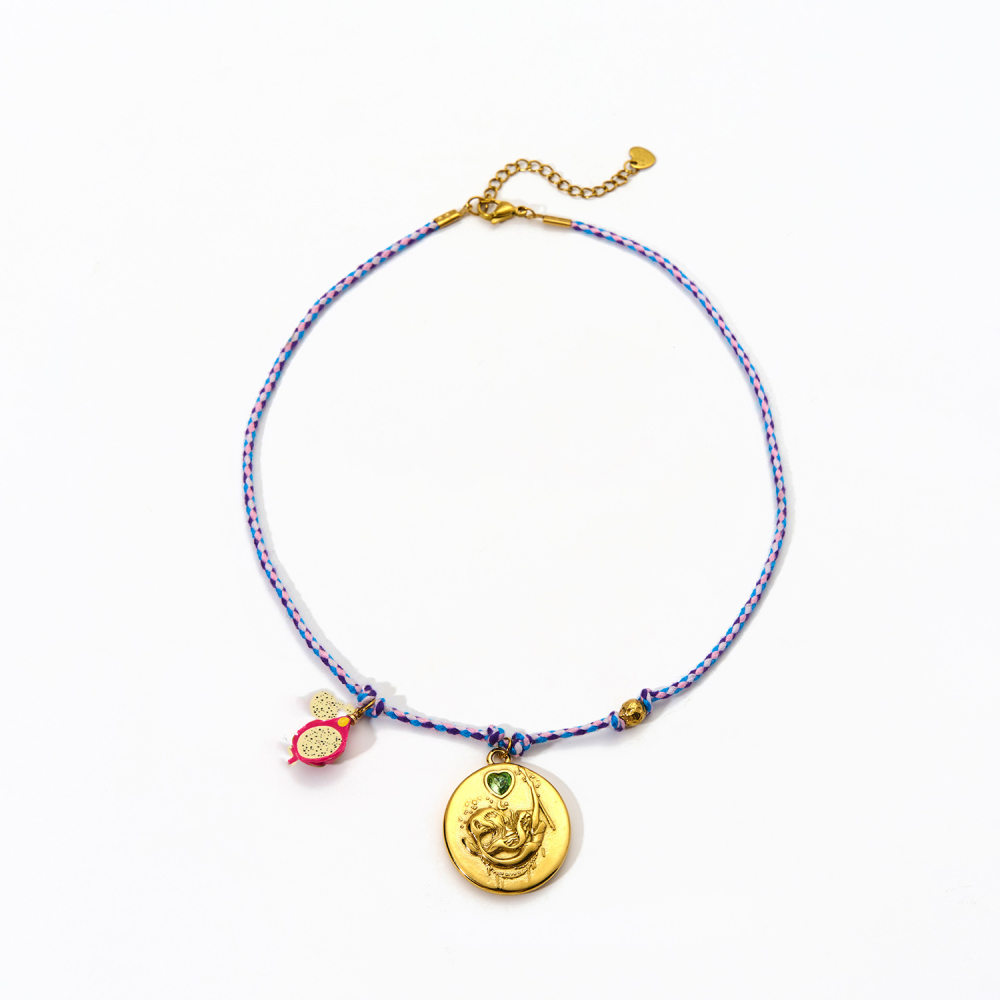 Hypoallergenic 18k Western Cowboy with Interesting Charm Necklace