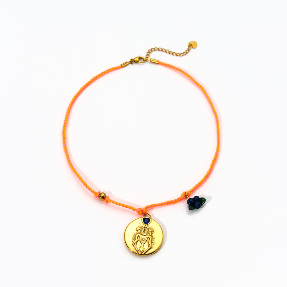 Hypoallergenic 18k Western Cowboy with Interesting Charm Necklace