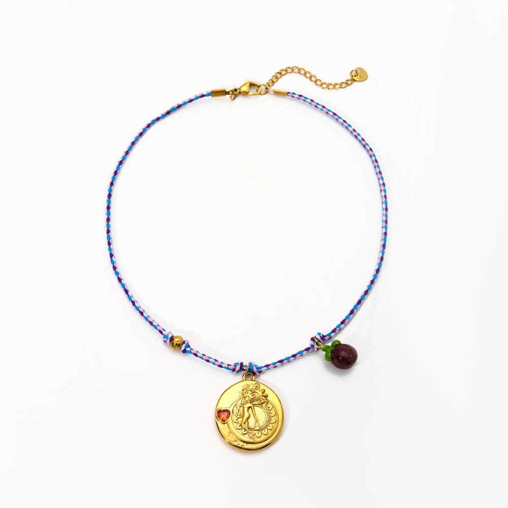 Hypoallergenic 18k Western Cowboy with Interesting Charm Necklace