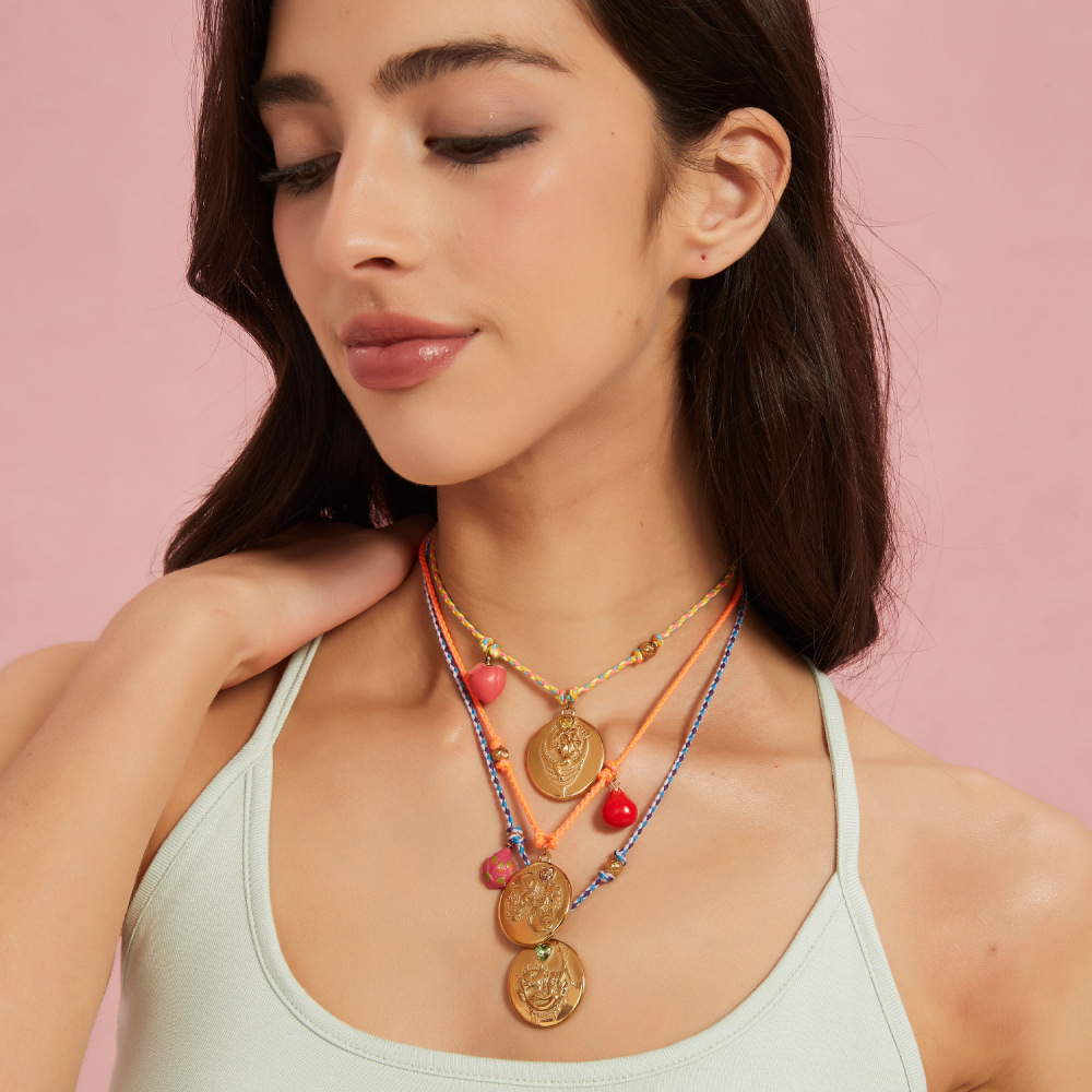 Hypoallergenic 18k Twelve Zodiac Signs Constellation With Zircon Charm Necklace