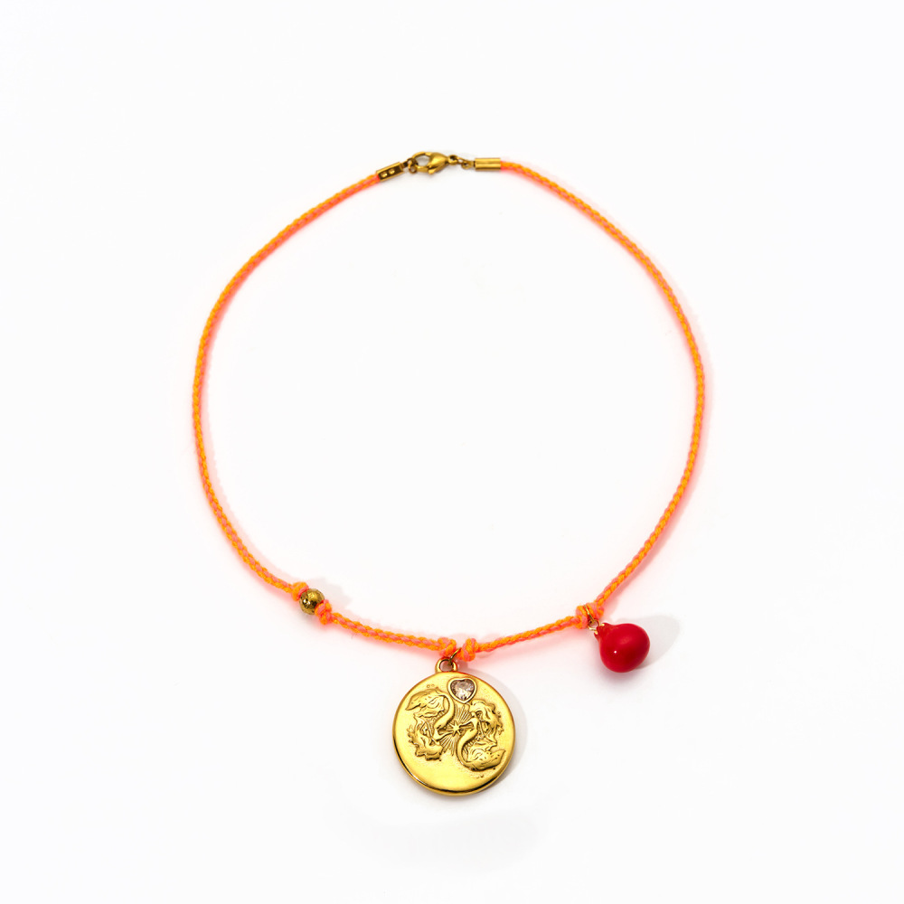 Hypoallergenic 18k Western Cowboy with Interesting Charm Necklace