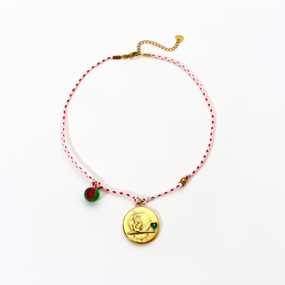 Hypoallergenic 18k Western Cowboy with Interesting Charm Necklace