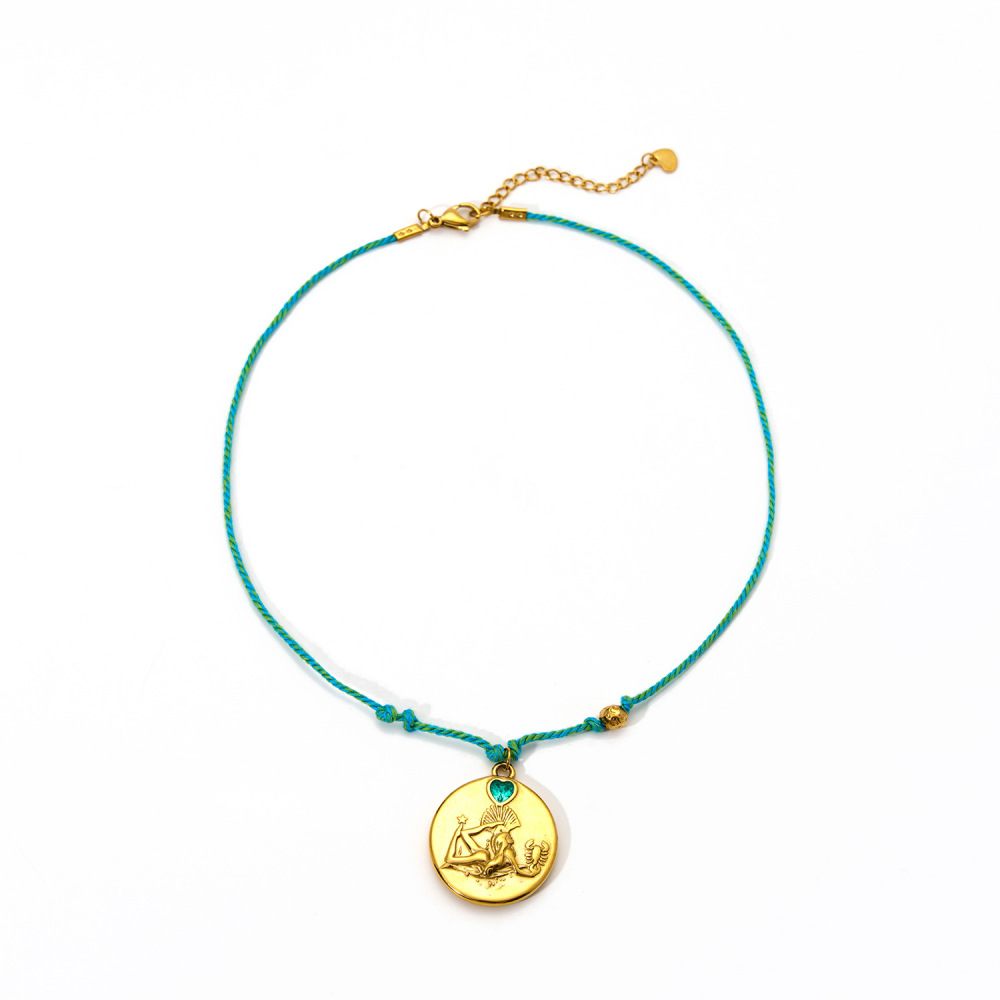 Hypoallergenic 18k Western Cowboy with Interesting Charm Necklace