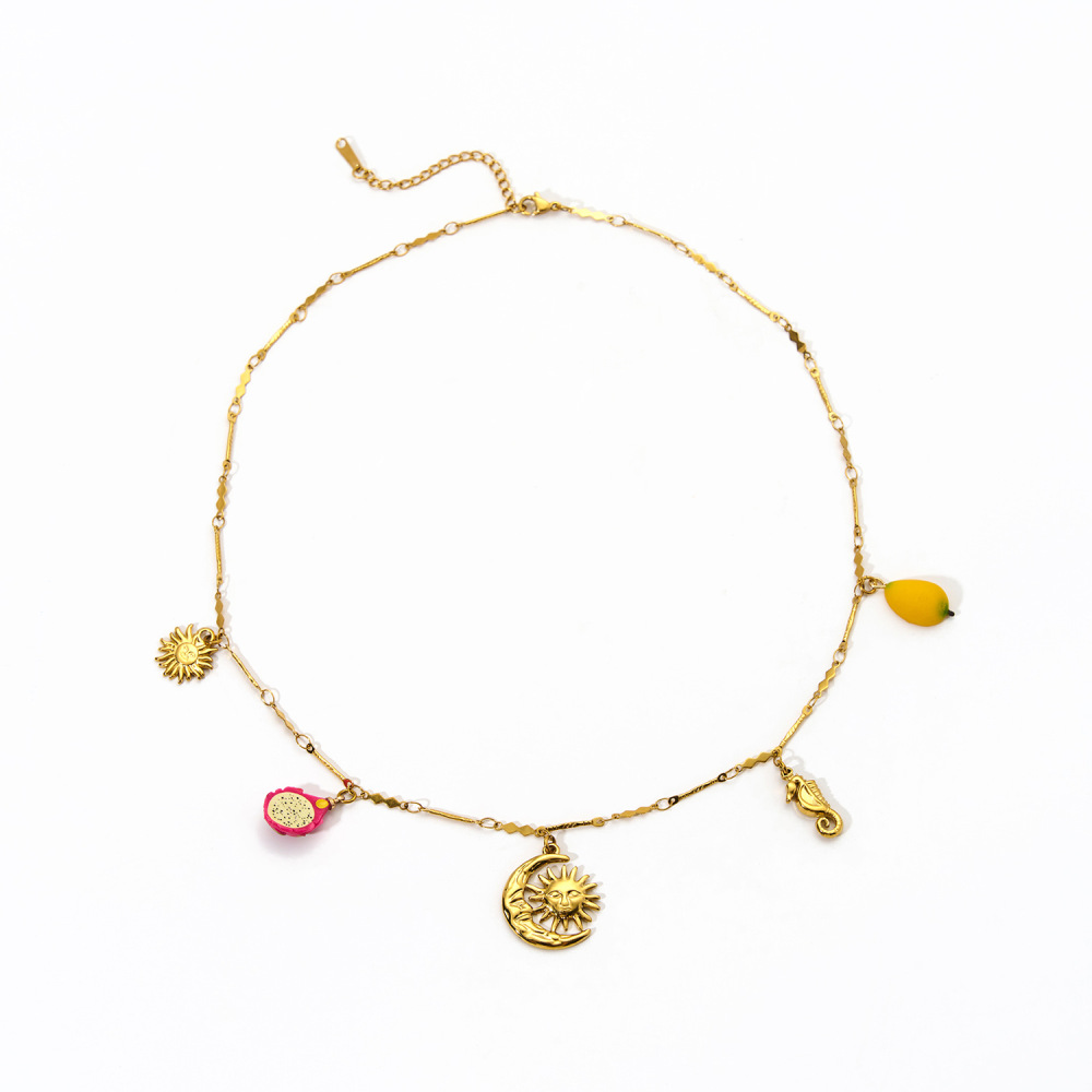 Hypoallergenic 18k Western Cowboy with Interesting Charm Necklace