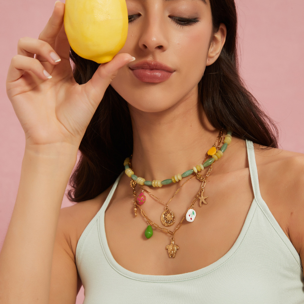 Hypoallergenic 18k Western Cowboy with Interesting Charm Necklace