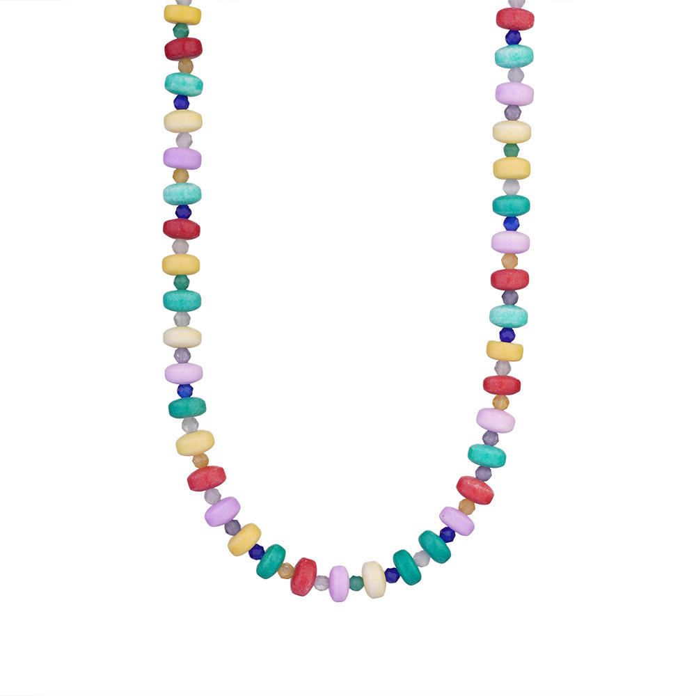 Minimalist Red Bead Choker Necklace in 18k Gold PVD Coated Stainless Steel