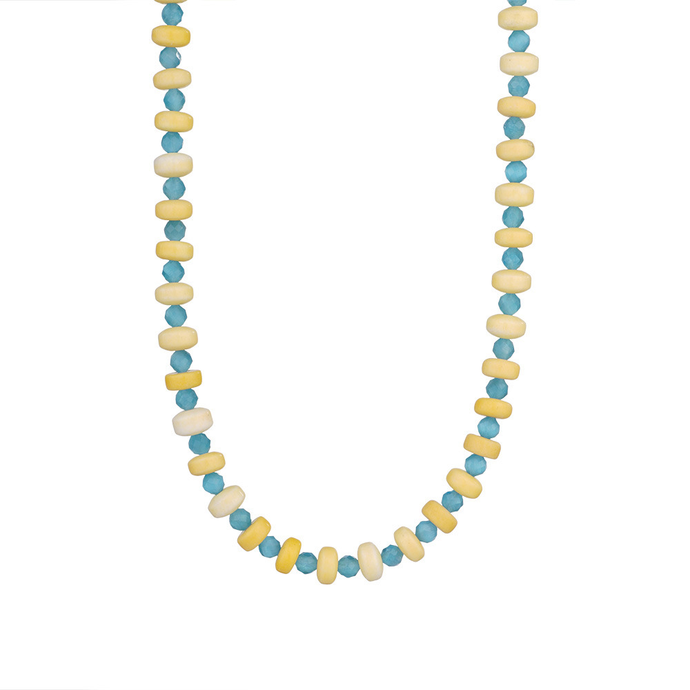 Minimalist Red Bead Choker Necklace in 18k Gold PVD Coated Stainless Steel