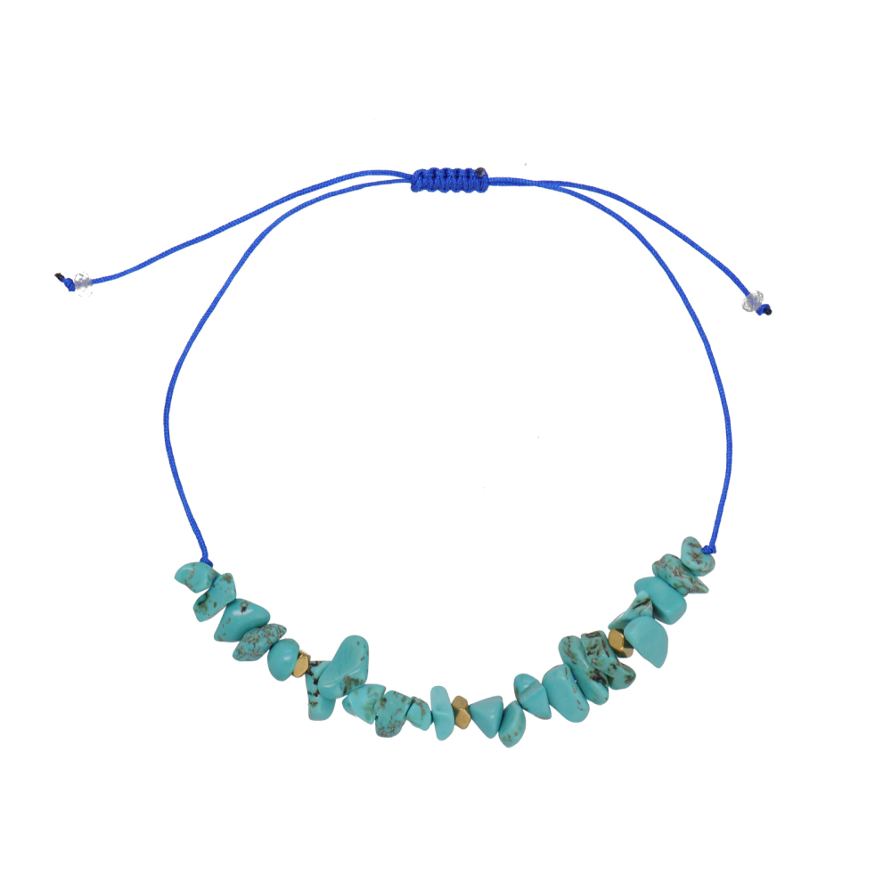 Wholesale Irregular Natural Crystal Bead Cord Bracelets with Ajustable Sliding Knot