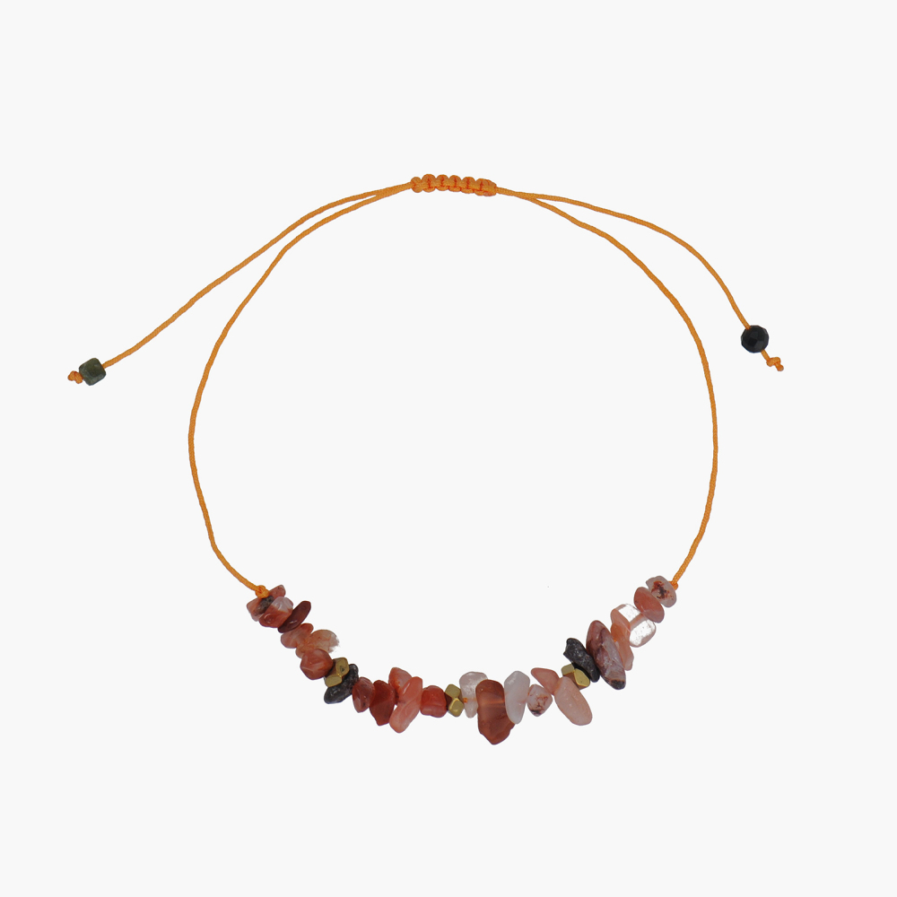 Wholesale Irregular Natural Crystal Bead Cord Bracelets with Ajustable Sliding Knot