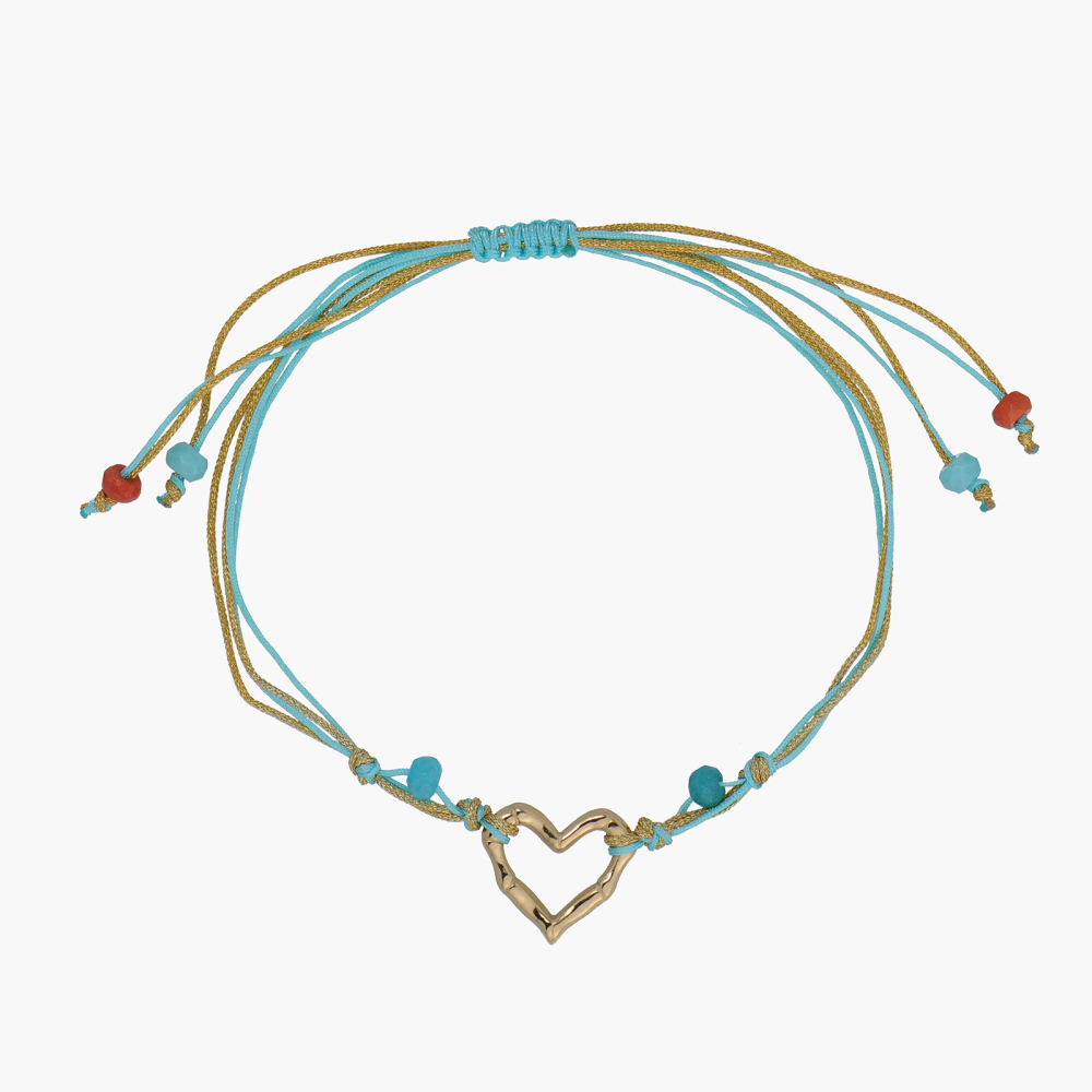 Handcrafted Mariner Link Multi-color Cord Bracelet With Natural Crystal Bead