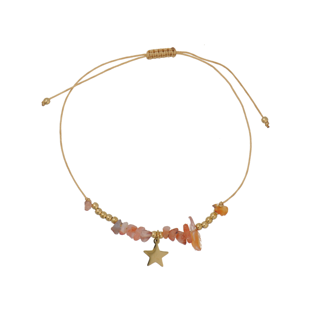 Irregular Natural Crystal  stone Cord Bracelets with Durable Stainless Steel Charm,TB25121215