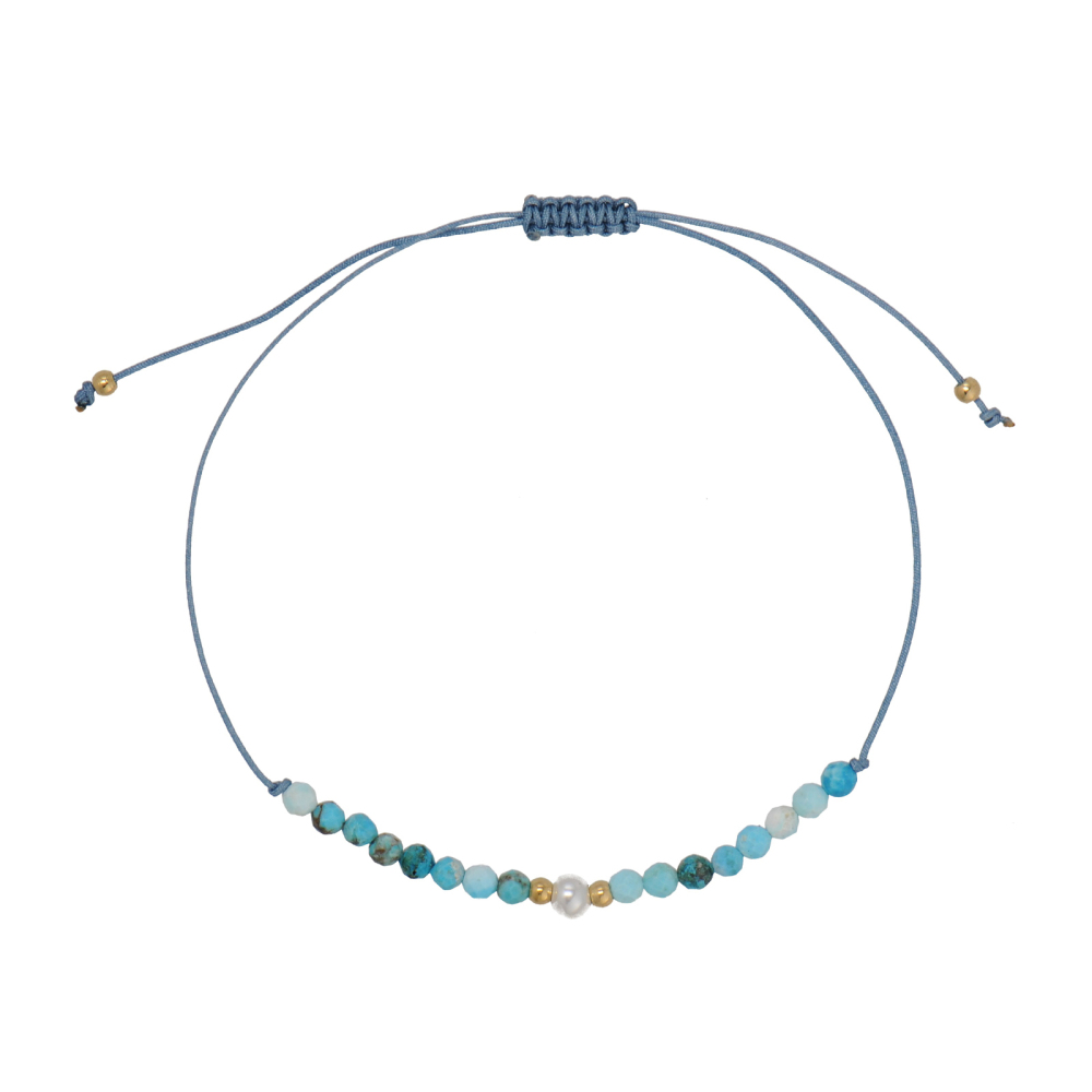 Adjustable bracelet made from various natural crystal, available in 5 styles