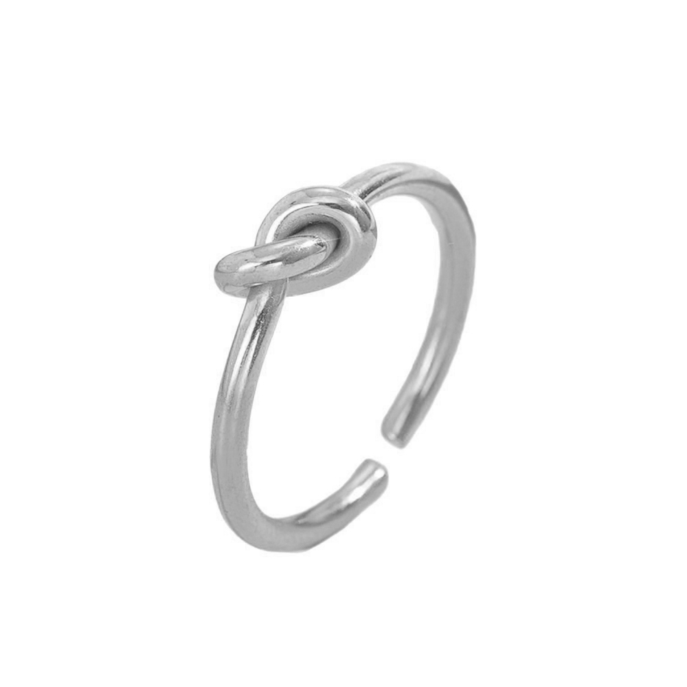 Tie the Knot Adjustable Ring In 316L Stainless Steel With PVD-coating