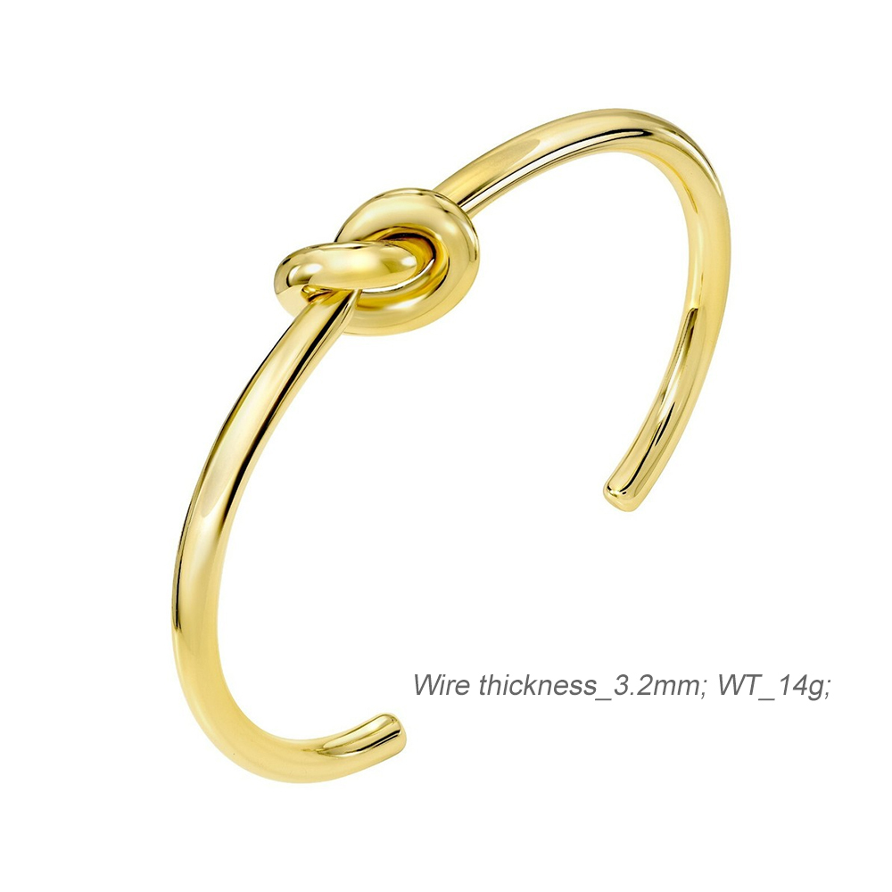 Timeless Knot Cuff Bracelet In Durable Stainless Steel With PVD-coating