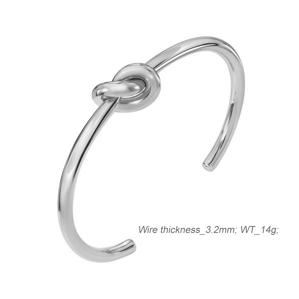 Timeless Knot Cuff Bracelet In Durable Stainless Steel With PVD-coating