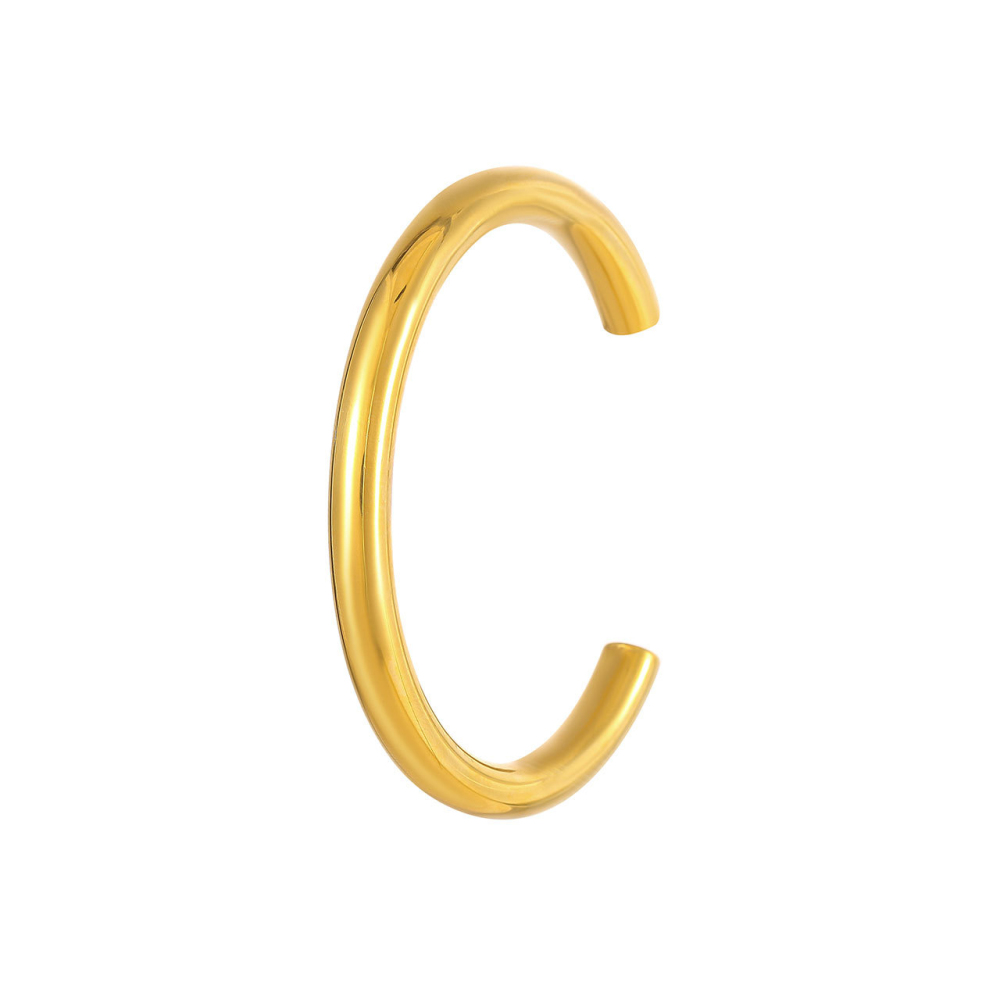 Chunky Open Cuff Bracelet in PVD Stainless Steel 14K Gold