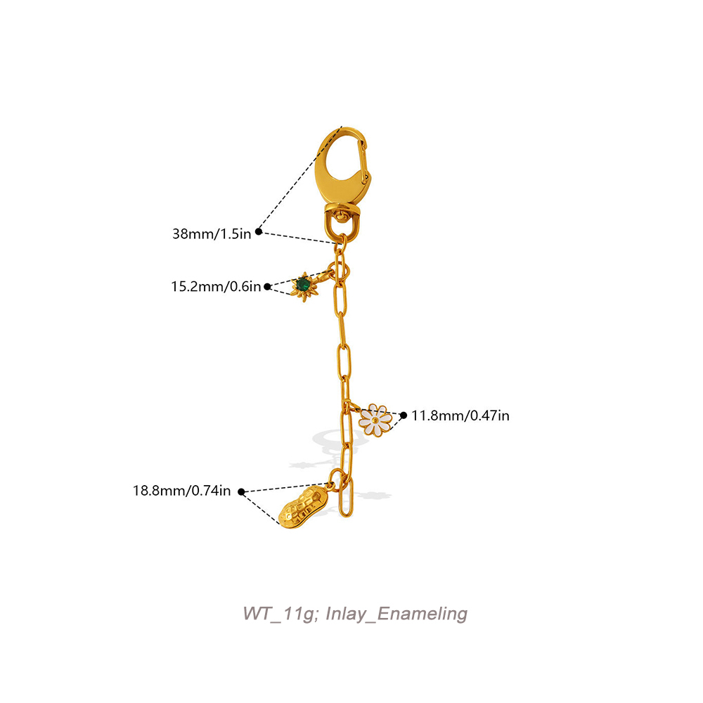 DIY Charm Chain Base with Lobster Clasp in PVD Stainless Steel 18K Gold