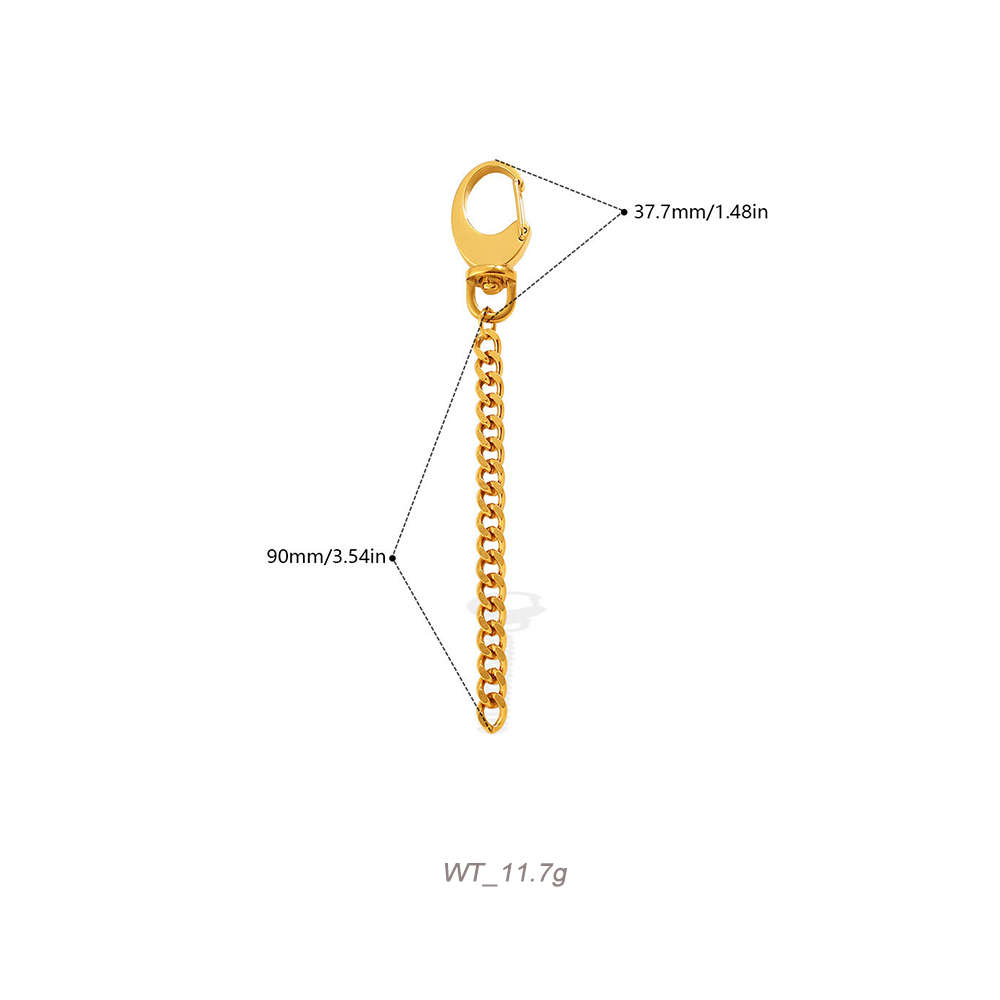 DIY Charm Chain Base with Lobster Clasp in PVD Stainless Steel 18K Gold