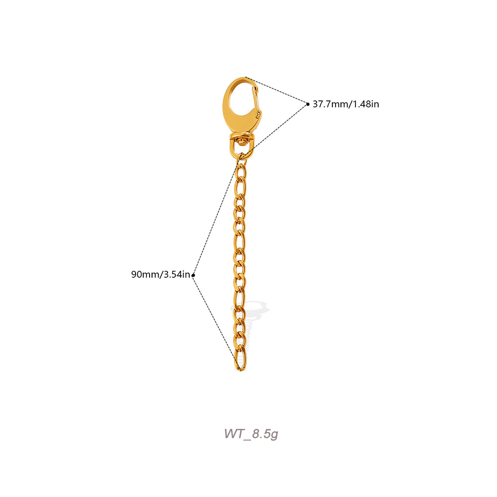 DIY Charm Chain Base with Lobster Clasp in PVD Stainless Steel 18K Gold