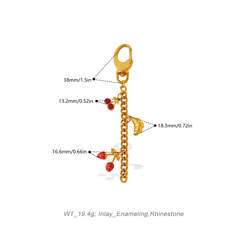 DIY Charm Chain Base with Lobster Clasp in PVD Stainless Steel 18K Gold