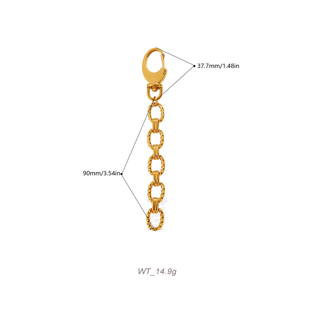 DIY Charm Chain Base with Lobster Clasp in PVD Stainless Steel 18K Gold